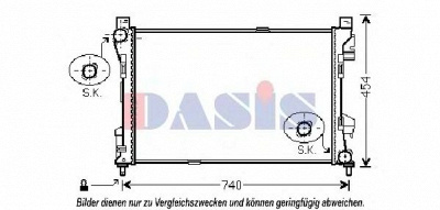 AKS DASIS 120078n -  Радиатор, охлаждение двигателя